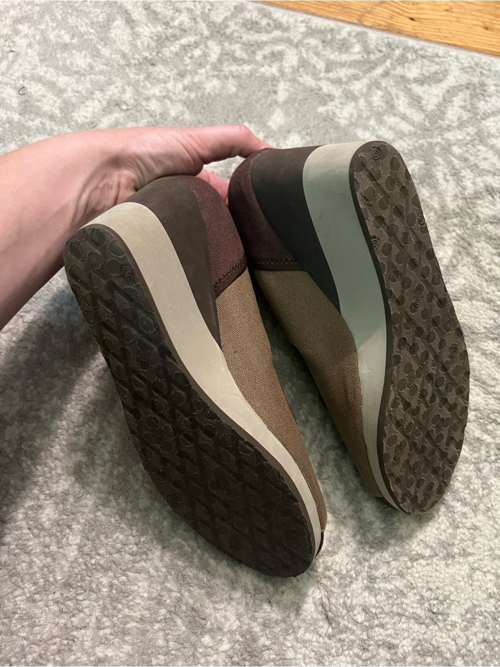 Teva Mush Promenade Open Toe Wedges Two Tone Brown 9.5 - Picture 8 of 9